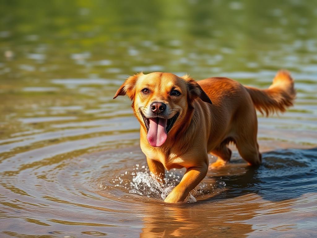 Luna geht ins Wasser